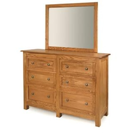 6-Drawer Dresser and Mirror Combo