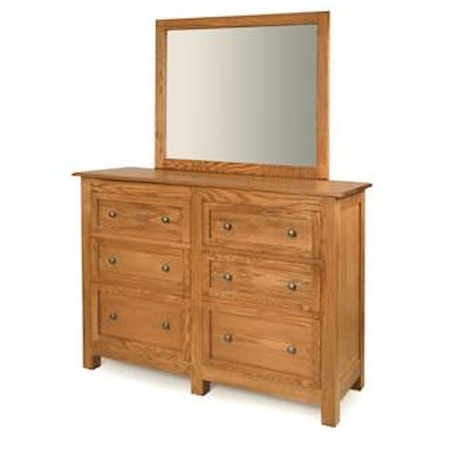6-Drawer Dresser and Mirror Combo