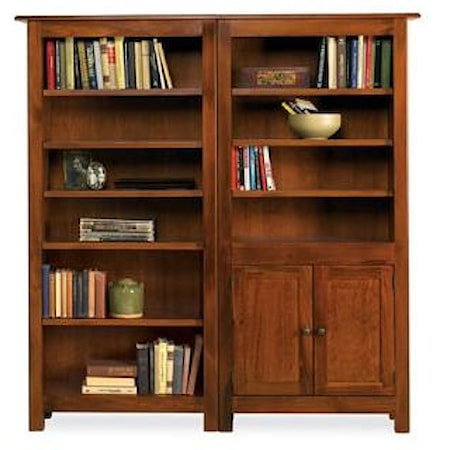 9-Shelf Bookcase Combo with Doors