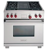 Wolf Dual Fuel Ranges 36" Freestanding Dual Fuel Range 