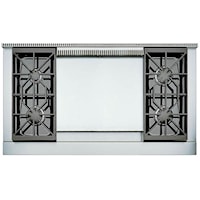 48" Gas Rangetop with 4 Sealed Burners and Double Griddle