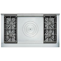 48" Built-In Gas Rangetop with 4 Sealed Burners and French Top