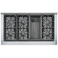 48" Built-In Gas Rangetop with 6 Sealed Burners and Charbroiler