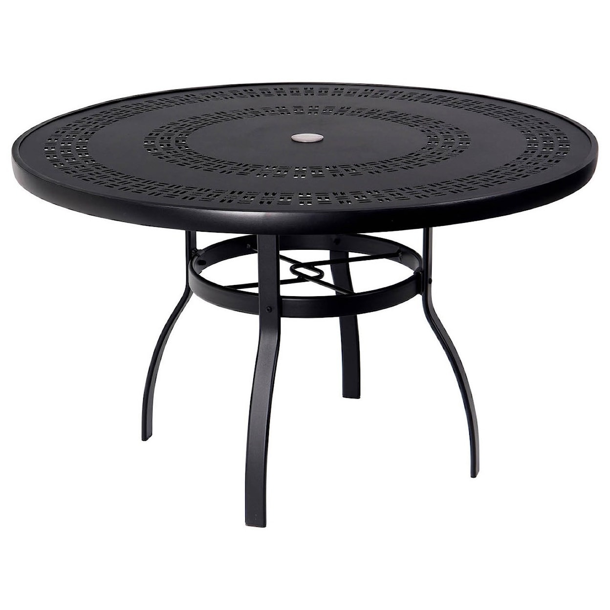 Woodard Aluminum Tables Deluxe 48" Round Umbrella Table
