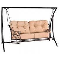 Casual Outdoor Love Seat Swing with Stand