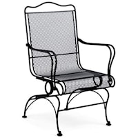 High-Back Coil Spring Outdoor Chair