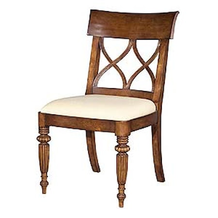 French Double-X Back Side Chair