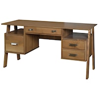 Denali Contemporary Writing Desk with Four Drawers