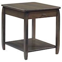 Transitional Solid Wood End Table