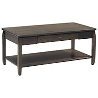 Transitional Solid Wood Coffee Table