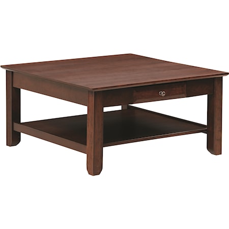 Square Coffee Table with Drawer
