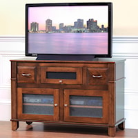 45" TV Stand with Frosted Glass Doors