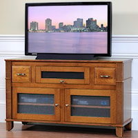 50" TV Stand with Frosted Glass Doors