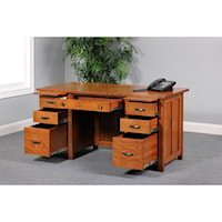 60" Executive Desk with Two File Drawers