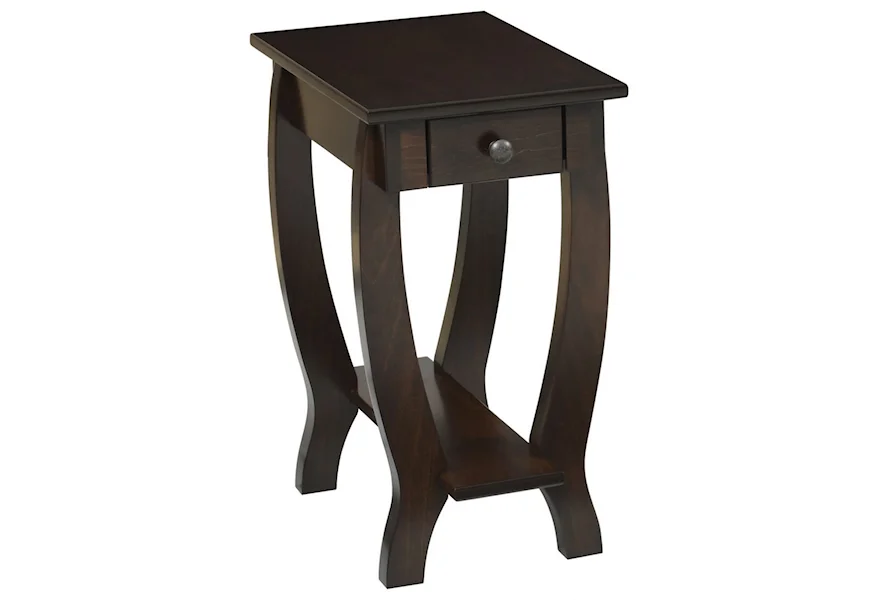 Fairport Chairside Table by Y & T Woodcraft at Saugerties Furniture Mart