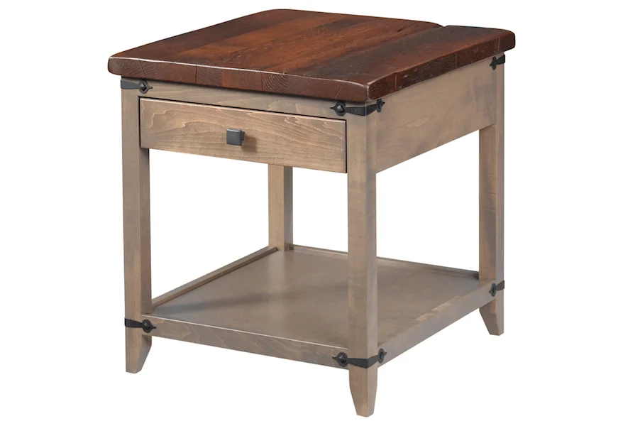 Frontier End Table by Y & T Woodcraft at Saugerties Furniture Mart