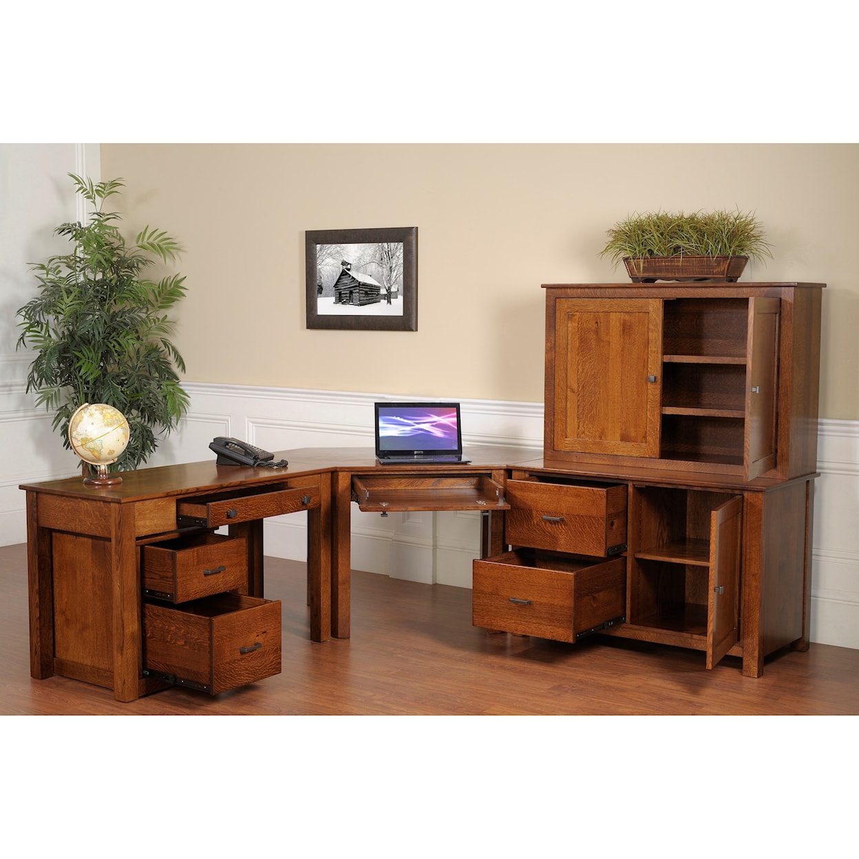 Y & T Woodcraft Mission Modular Corner Desk