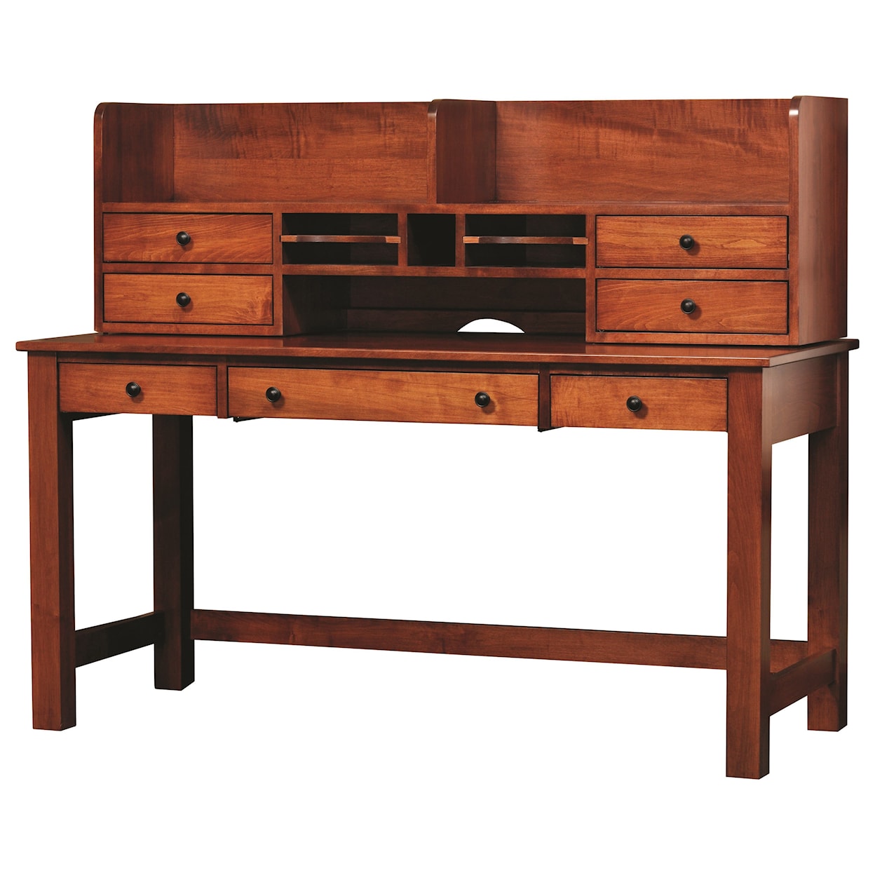 Y & T Woodcraft Rivertown Home Office Desk and Hutch