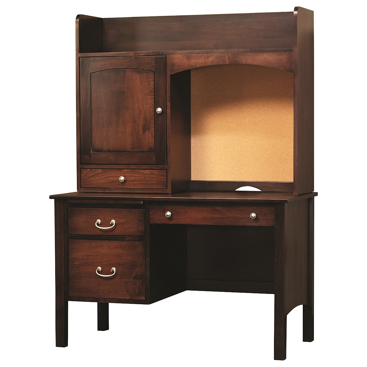 Y & T Woodcraft Rivertown Home Office Desk and Hutch