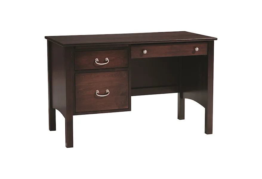 Rivertown Home Office Desk with Two Dovetail Drawers by Y & T Woodcraft at Saugerties Furniture Mart