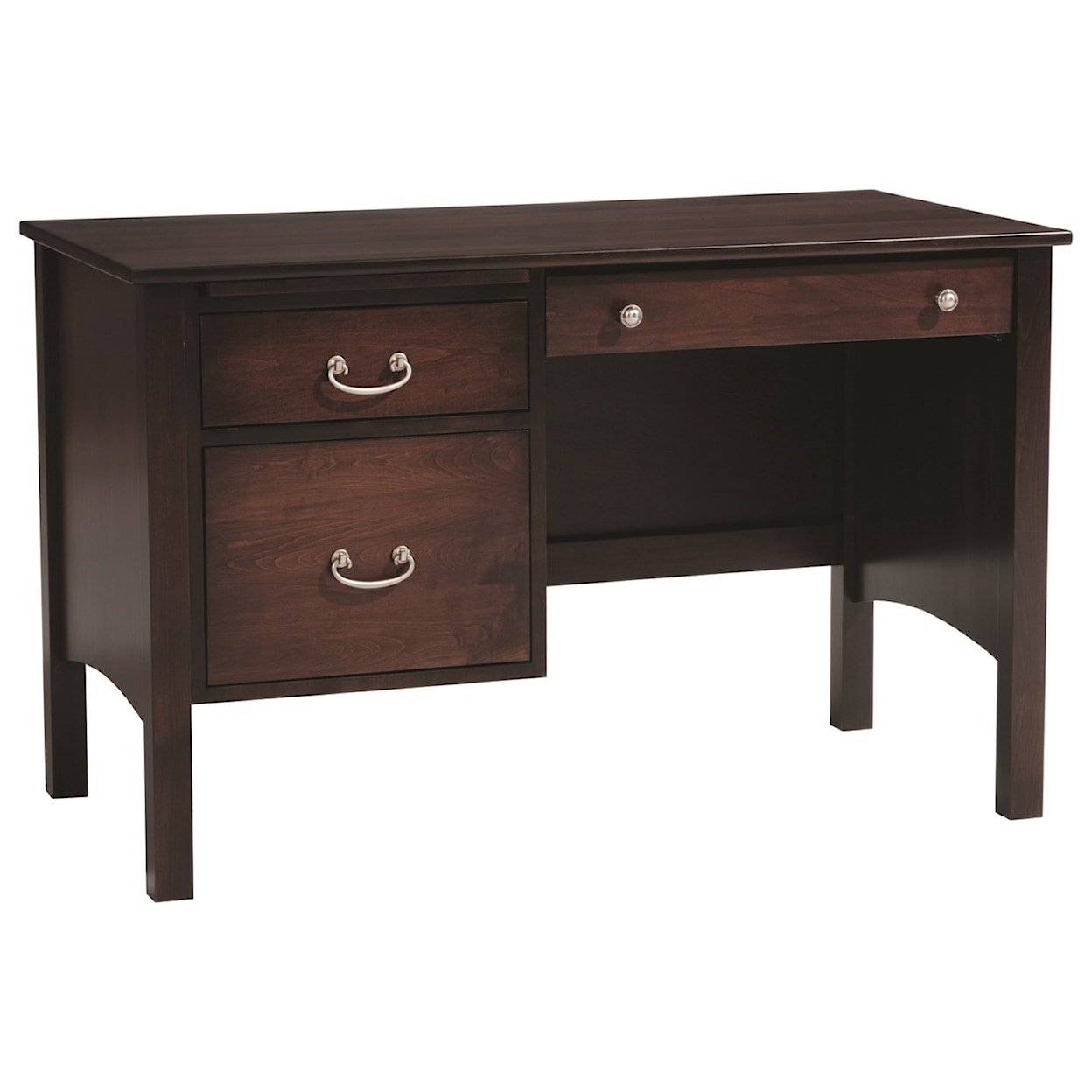 Y & T Woodcraft Rivertown Home Office Desk with Two Dovetail Drawers