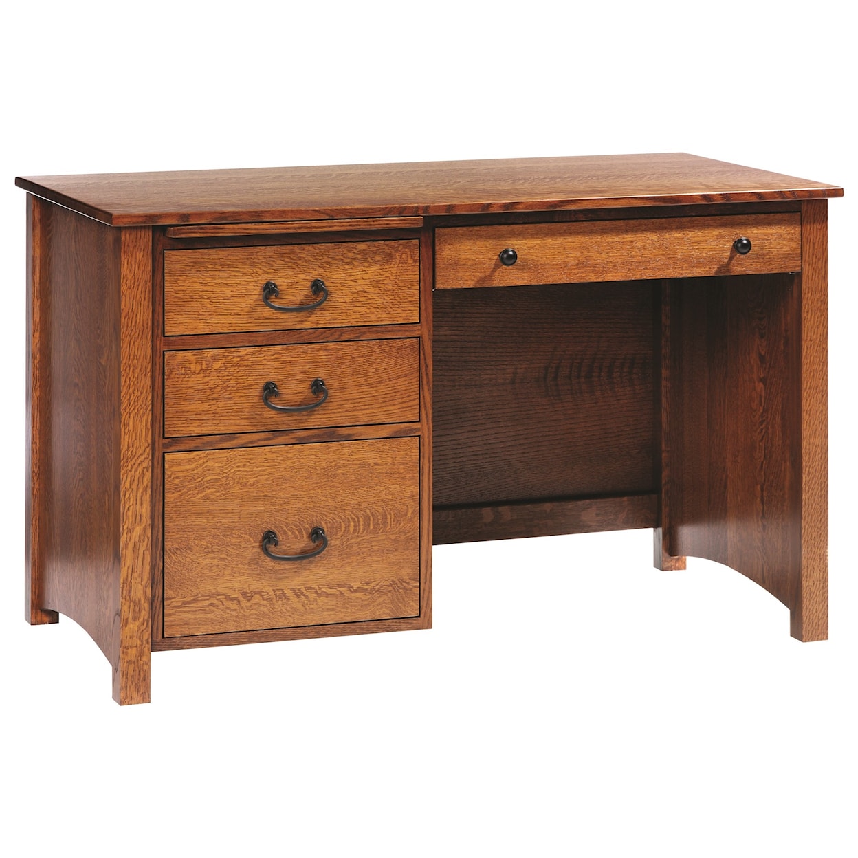 Y & T Woodcraft Rivertown Home Office Desk with Three Dovetail Drawers