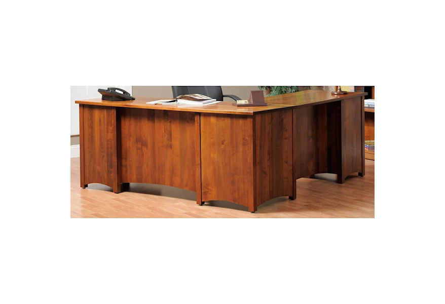 Rivertown Home Office L-Desk and Hutch by Y & T Woodcraft at Saugerties Furniture Mart