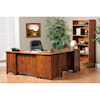 Y & T Woodcraft Rivertown Home Office L-Desk and Hutch