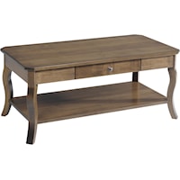 Coffee Table with Drawer and Shelf