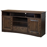 70" Solid Wood TV Stand with Wire Management