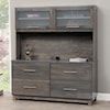 Y & T Woodcraft Urban Office Credenza and Hutch