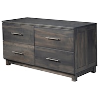 Lateral File Credenza with Four File Drawers