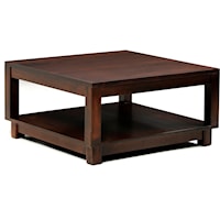 Square Coffee Table with Shelf