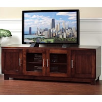 60" TV Stand with Glass Doors
