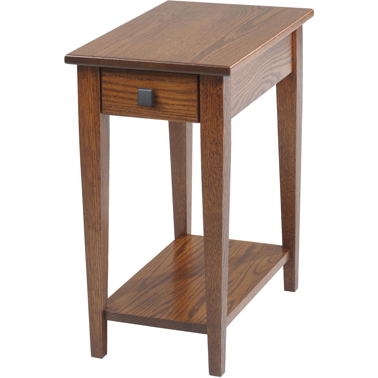 Y & T Woodcraft Woodland Shaker Chairside Table with Shelf