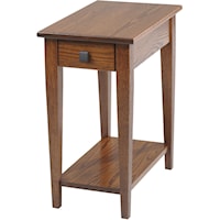 Chairside Table with Shelf and Drawer