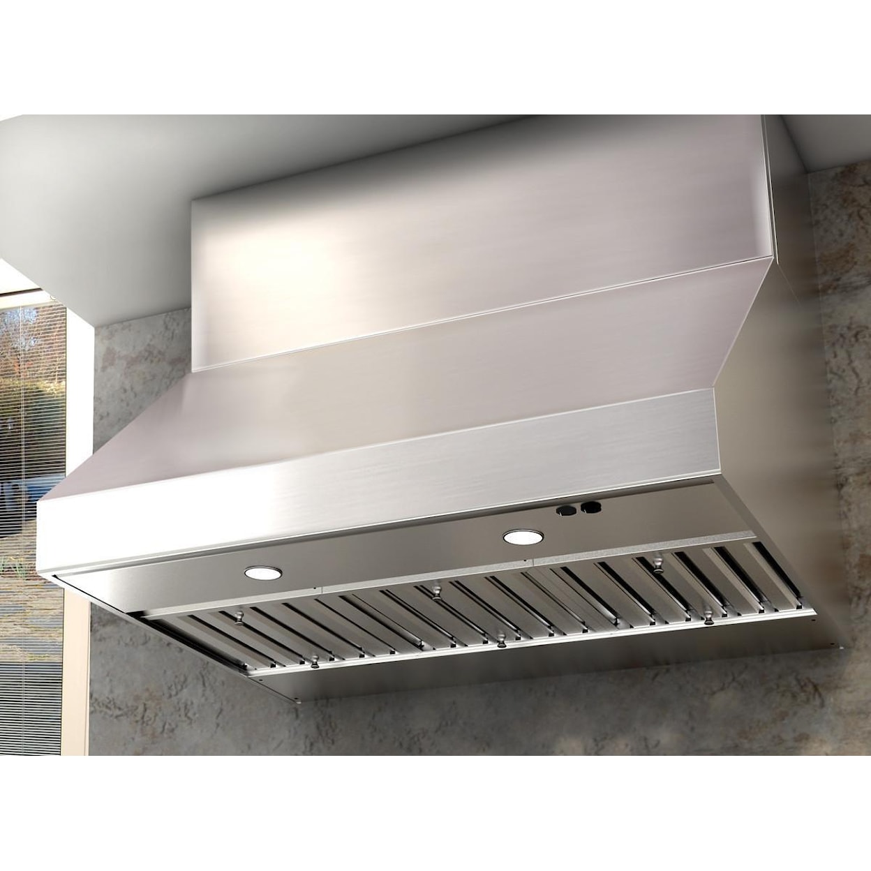 Zephyr Essentials Collection- Chimney Wall and Downdraft 42" Wall-Mount Range Hood 