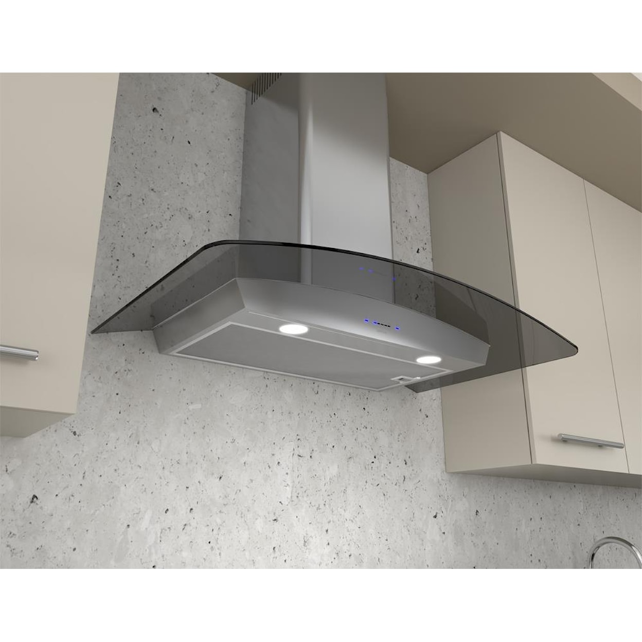 Zephyr Essentials Collection- Chimney Wall and Downdraft 30" Wall Mount Chimney Pro Range Hood