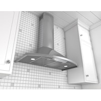 30" Wall Mount Europa Savona Chimney Range Hood with 685 CFM Internal Blower