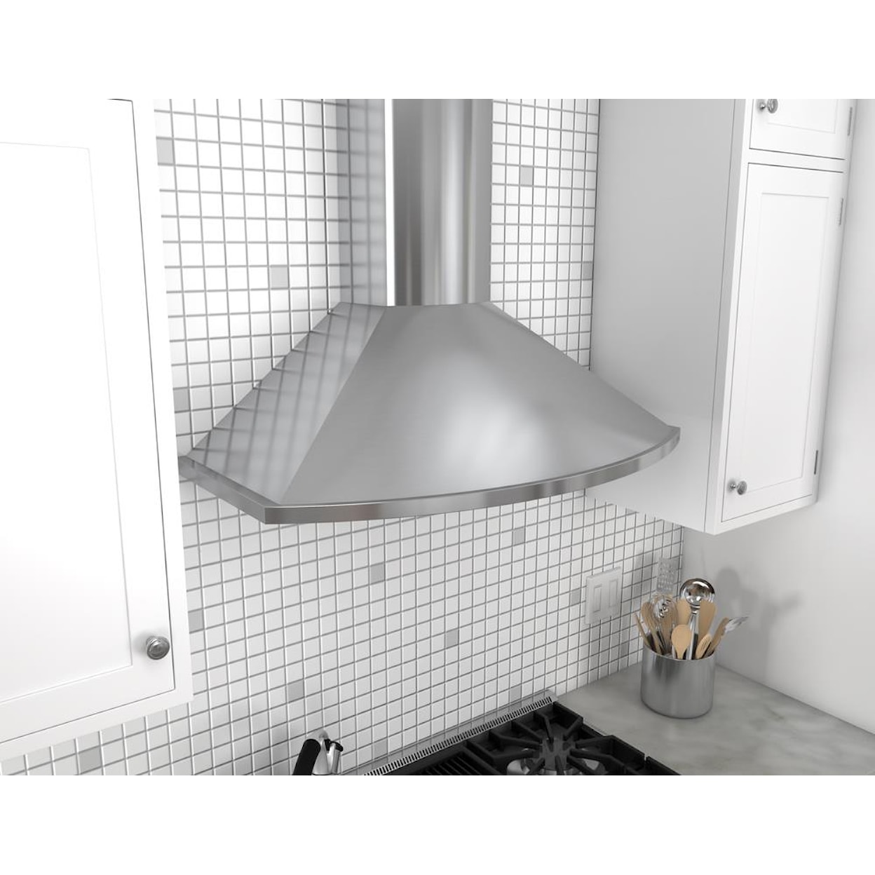 Zephyr Essentials Collection- Chimney Wall and Downdraft 30" Wall Mount Chimney Range Hood