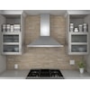 Zephyr Essentials Collection- Chimney Wall and Downdraft 30" Wall Mount Chimney Range Hood