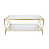 Zeugma Import Gold Gold Rect Coffee Table