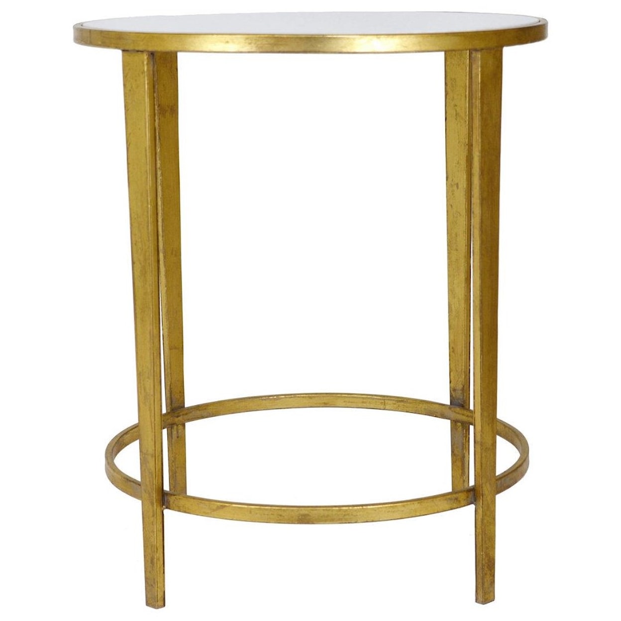 Zeugma Import Gold Gold Round Side Table