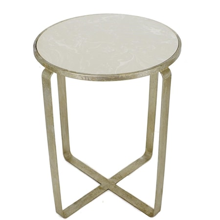 Silver Round Side Table