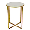 Zeugma Import Round Table  Gold Round Side Table