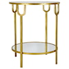 Zeugma Import Side Tables Gold Round Side Table