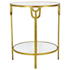 Zeugma Import Side Tables Gold Round Side Table