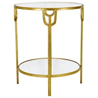 Gold Round Side Table