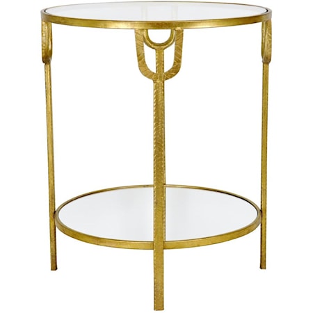 Gold Round Side Table