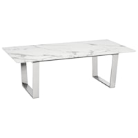 Faux Marble Rectangular Coffee Table
